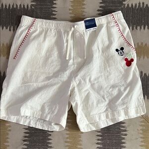 Men's disney  White cotton shorts